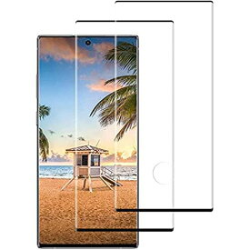 【2枚セット】Galaxy Note 10 plus フィルム 【日本製素材旭硝子製】 Galaxy Note 10 plus ガラスフィルム 9Dラウンドエッジ加工/業界最高硬度9H/高透過率/3D Touch対応/自動吸着 強化ガラス液晶保護フィル 全面フルカバー (ブラック/黒)