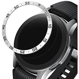 kwmobile �Ή�: Samsung Galaxy Watch (46mm) / Galaxy Gear S3 Frontier & Classic �x�[�������O �t�B�b�g�l�X�g���b�J�[ - �x�[���ی� �E�H�b�`�Ɍ��� �V���o�[/���F �V���o�[ / ���F