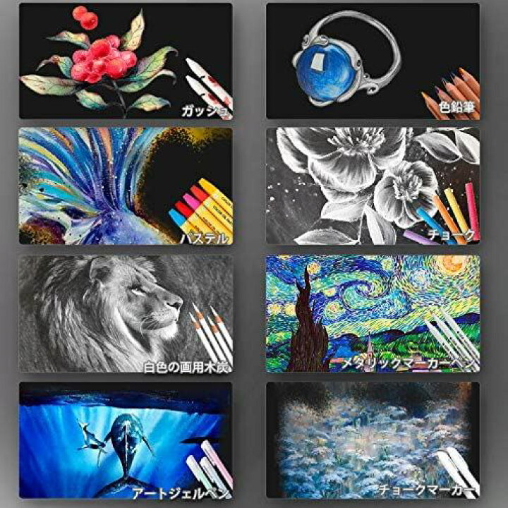 楽天市場 スケッチブック 2冊 黒紙 Ohuhu 画用紙 0gsm 246x306mm 36枚 スパイラルリング Diy 手作りカード アルバム メタリックペン アクリルマーカー クレヨン ボールペン 色鉛筆 画用木炭など用 T M Bストア