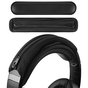 Geekria �w�b�h�o���h�J�o�[ + �p�b�h �Z�b�g SONY, Bose, JBL, ATH, Logitech, Sennheisers �ɑΉ� �w�b�h�z���p�b�h (�u���b�N) (25-35mm���a�Ή�)