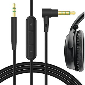 Geekria QuickFit Audio P[u ݊ I[fBIR[h Bose SoundTrue II, SoundTrue, SoundLink II, SoundLink Headphones wbhzP[uA2.5mm AUX ... Black with Mic