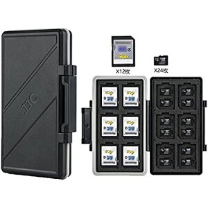 JJC 36 Xbg e [J[hP[X 12 SD SD SDHC SDXC J[h + 24 MicroSD TF MSD J[h [P[X ϏՌ ho h SD * 12 + MicroSD * 24