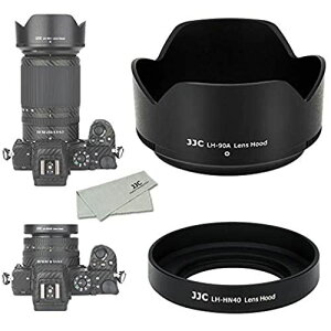 (1+1) ABS ねじ込む式 + ABS 可逆式 レンズフード Nikon HN-40 & HB-90A 互換 Nikkor Z DX 16-50mm & 50-250mm レンズ 用 NIKON Z50 デュアルレンズキット に対応