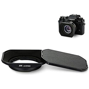 JJC ���^�� �����` �����Y�t�[�h + �t�[�h�L���b�v �x�m�t�B���� Fujifilm Fujinon XC 35mm F2 & XF 23mm / 35mm F2 R WR �����Y �p X-T4 X-T200 X-A7 X-Pro3 X-Pro2 ... �u���b�N