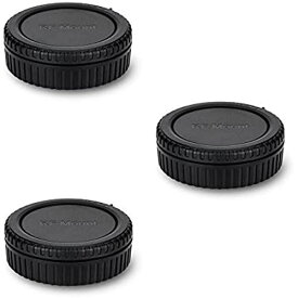 3個セット JJC カメラボディキャップ と レンズリアキャップ キヤノン Canon RF マウント EOS R RP ミラーレスカメラ レンズ 用 3パック。