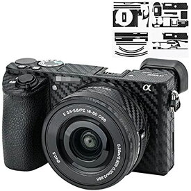 カーボンファイバーフィルム Sony ソニー A6500 カメラ + 16-50mm レンズ 適用 カメラ保護 レンズ保護 ホルード感を高める カメラボデーを飾る