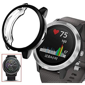 Garmin(ガーミン) vivoactive 3 【2枚ガラスフイルム+1枚ケース セット】ソフト ぴったり対応 擦り傷防止 防衝撃 指紋防止 気泡なし 高透過率 TPU材料 全面保護 滑り防止 Garmin vivoactive 3カバー ... 2枚ガラスフイルム+1枚ケース　セット （ブラック）