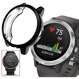 Garmin(�K�[�~��) vivoactive 3 �y2���K���X�t�C����+1���P�[�X �Z�b�g�z�\�t�g �҂�����Ή� �C�菝�h�~ �h�Ռ� �w��h�~ �C�A�Ȃ� �����ߗ� TPU�ޗ� �S�ʕی� ����h�~ Garmin vivoactive 3�J�o�[ ... 2��