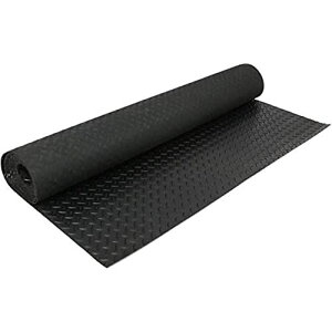 ゴムシート ガレージ マット トラックゴムマット 100*500cm 厚さ3mm 黒 荷台ゴムマット 表面滑り止め構造 ゴム製マット