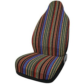 uxcell シートカバー カーシートカバー エスニックスタイル バケットシート 汎用 マルチカラー7 1個入り ゴールド