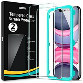 ESR iPhone 11 ガラスフィルム iPhone XR 用強化ガラスフィルム [簡単貼り付けガイド枠] [ケースと相性バッチリ] iPhone 11/XR 用強化ガラス液晶保護フィルム [2枚セット]