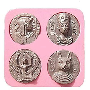 【Ever garden】 エジプト コイン シリコンモールド / 手作り 石鹸 / 樹脂 粘土 / レジン / シリコン モールド / 型 抜き型 / キット 道具