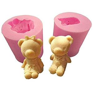 【Ever garden】 熊 クマ ペア ベアー シリコンモールド / 手作り 石鹸 / キャンドル / 粘土 / レジン / シリコン モールド / 型 抜き型