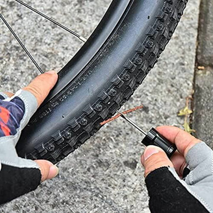 楽天市場 自転車タイヤ修理キット パンク修理キット リペアキット 修理ストリップ チューブレス 簡単に車のタイヤを応急処置 ミニ携帯応急 タイヤパンククイック修復 収納ケース付き ラバースティック10本 ブラック T M Bストア
