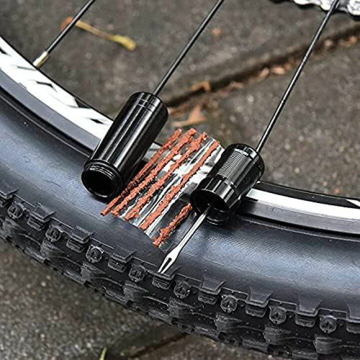 楽天市場 自転車タイヤ修理キット パンク修理キット リペアキット 修理ストリップ チューブレス 簡単に車のタイヤを応急処置 ミニ携帯応急 タイヤパンククイック修復 収納ケース付き ラバースティック10本 ブラック T M Bストア