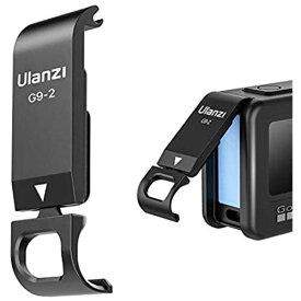 ULANZI GoPro Hero 9用 バッテリーフタ バッテリーカバー サイドドア 交換用Type-cポート 電池蓋代替品 軽量 アルミ素材 タイムラプス 撮影 アクションカメラアクセサリー 黒・GoPro9 バッテリーフタ（アルミ合金製 ）