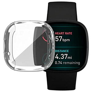 Fitbit Versa 3 P[X Fitbit Sense \tgP[XyELMKzSʕی ϏՌ ߗ _炩 EȒP TPU EIb` یP[X ^ Jo[ tBbgrbg Versa3 / Sense op[ ΉiNAj