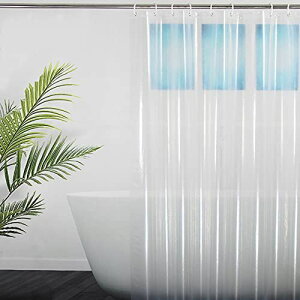 AooHome 防カビ シャワーカーテン 透明 120x150cm 防水 バスカーテン ユニットバス 浴室 間仕切り 北欧 クリア 清潔 半透明 120×150cm