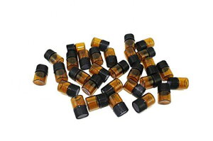 naissant アロマオイル 遮光瓶 30個セット エッセンシャルオイル 保存用 保存容器 茶色 ブラウン (1ml・30本セット)