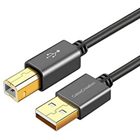 USBプリンターケーブル, CableCreation USB 2.0 A (オス) to Type B (オス) スキャナーケーブル HP、Cannon、Brother、Epson、Dell、Xerox、Samsungなど対応 ... 5ft