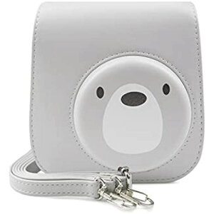 kinokoo Fujifilm �`�F�L instax mini 11 �P�[�X instax mini 11 �J�����P�[�X �V�����_�[�X�g���b�v�t�� �`�F�L�t�H�g�X�e�b�J�[�t���i���낭�ܕ��j BEAR1