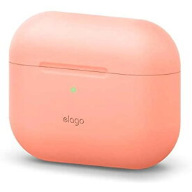 【elago】 AirPods Pro 対応 ケース 耐衝撃 シンプル シリコン カバー 衝撃 吸収 スリム ソフト ケースカバー 傷防止 保護 アクセサリー [ Apple AirPodsPro MWP22J/A エアーポッズPro ... ピーチ