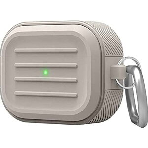 【elago】 AirPods Pro 対応 ケース 耐衝撃 カラビナ 付き 衝撃 吸収 シリコン カバー 収納ケース 傷防止 ケースカバー 落下防止 アクセサリー [ Apple AirPodsPro MWP22J/A エアーポッズPro ... ストーン