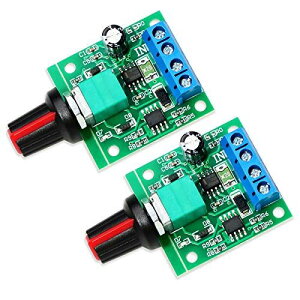WayinTop PWM 2A DC���[�^�[���x���䃂�W���[�� ���x�R���g���[���[ ���M�����[�^ DC 1.8V 3V 5V 6V 12V �X�C�b�`�@�\�t�� 1803BK 2����