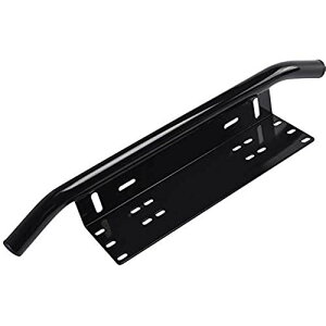 VOSICKY(ボスキー)厚さプラス 車汎用 前照灯 作業灯 取り付け用 ライセンスプレートステー 1個 (ブラック)