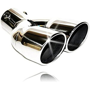【Piece of peace product】 マフラーカッター チタン 焼け色 下向き 2本出し 斜めカット ステンレス 製 テールパイプ デュアル 出し ドレスアップ 鏡面 シルバー デュアル
