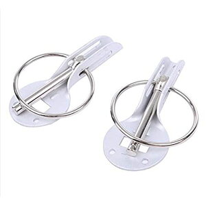 tomtask ボンネットピン クイックリリース クイックファスナー 汎用 エアロ パーツ バンパー ボンピン アルミ (シルバー)