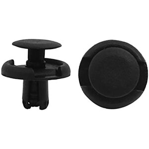 uxcell プラスチック リベット 7mm ブラック クリップ パネル プッシュ式 ファスナー 100個入り