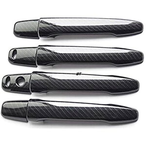 ミニウエス付 三菱 ランエボ10 ドアハンドルカバー カーボン フロント リア 4個セット ガーニッシュ プロテクター ドアハンドルカバーカーボン