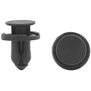 uxcell トリムクリップ リベット ファスナー パネルファスナー 16 x 20mm プラスチック製 ブラック 100個入り