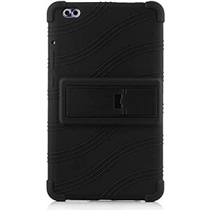 Beststartjp docomo dtab Compact d-02K/Huawei Honor Waterplay �P�[�X �J�o�[ 8.0�C���` �X�^���h�@�\�t�� �X�^���h�����\ �Ռ��z�� �V���R�� �ی�t�B�����t�� (�u���b�N)