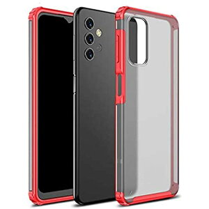 Galaxy A32 5G SCG08 クリアケース アクリル TPU サムスン ギャラクシー A32 5G 半透明 ケース 耐衝撃 アンドロイド おしゃれ スマートフォン/スマフォ/スマホケース/カバー(レッド)