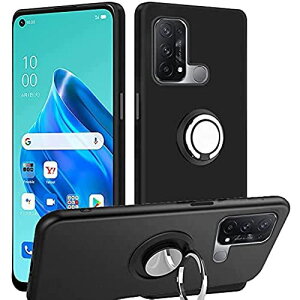 oppo reno5 a ケース リング 薄型 軽量 レンズ保護 擦り傷防止車載ホルダー対応 カバー耐衝撃 衝撃吸収TPU黄変防止 指紋防止(oppo reno5 a)