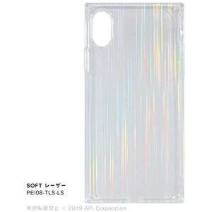 EYLE iPhone XS/X P[X XNGA^ TILE TPU SOFT LASER PEI08-TLS-LS