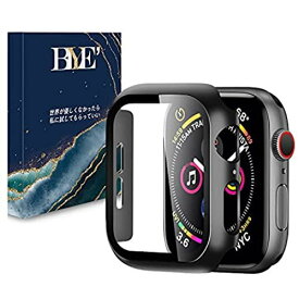 【2021改良モデル】BLYE Apple Watch 用 ケース 44mm 対応 Apple Watch Series6/SE/5/4 PC素材 一体型 強化ガラス アップルウォッチケース 全面保護 ... Series6/SE/5/4 44mm ブラック