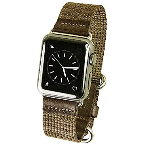 atelierCODEL Apple Watch バンド レザー 本革 ナイロン ベルト ミリタリー アップルウォッチ series6 4 SE 対応 1 38mm 3 当店限定販売 安心の定価販売 40mm オリーブ 2 5