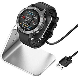 Miimall Garmin(ガーミン) 充電スタンド 充電ケーブル チャージャー 充電器 ForeAthlete 745/ForeAthlete 245/245 Music/45 Venu/Venu SQ/Venu Sq Music Approach S62 Garmin Instinct(シルバー)