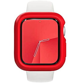 RhinoShield Apple Watch Series4/5/6/SE [44mm用] 保護ケース | 衝撃吸収 傷防止 スリムデザイン BPAフリー [1.2Mの耐落下衝撃] - レッド