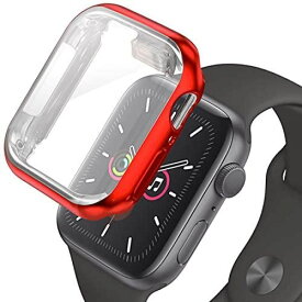 Apple Watch アップルウォッチ フルカバーケース レッド Red 44mm / Series6 Series5 Series4 SE ケース カバー 全面保護 耐衝撃 シリーズ 4/5/6/SE：44mm