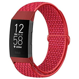 JMIO�R���p�`�u�� Fitbit Charge 4 / Fitbit Charge 3 / Charge 3 SE�o���h�ƌ݊����̂���i�C�������[�v�o���h�A�����ƒj���̂��߂̃\�t�g�Œ����\�� �����p�o���h (�`���C�i���b�h)