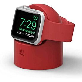 【elago】 Apple Watch 対応 充電 スタンド シリコン 充電ドック アクセサリー [ AppleWatch SE & Series6 Series5 Series4 40mm / 44mm & Series3 Series2 series1 38mm / 42mm アップルウォッチ 対応 ] W2 STAND レッド