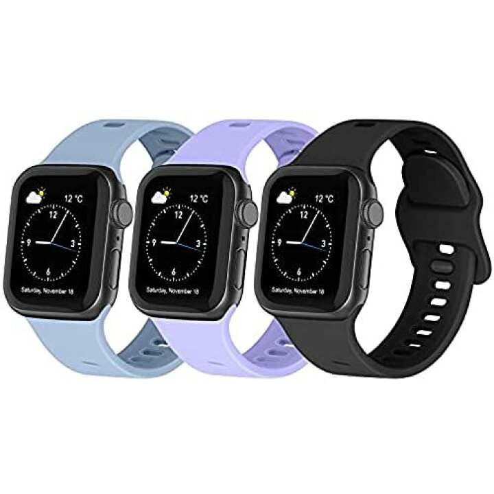 楽天市場】Financingpig コンパチブル Apple Watch バンド38mm 40mm 42mm 44m, 通気性 防汗アッ シリコン スポーツバンド 交換リストバンドiWatch Series 6/5/4/3/2/1/SEに対応 (42mm/44mm, ブラック+パープル+ラベンダーグレー) : T.M.Bストア 楽天市場】Financingpig コンパチブル Apple Watch バンド38mm 40mm 42mm 44m, 通気性 防汗アッ シリコン スポーツバンド 交換リストバンドiWatch Series 6/5/4/3/2/1/SEに対応 (42mm/44mm, ブラック+パープル+ラベンダーグレー) : T.M.Bストア