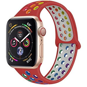 Ankersaila �o���h �Ή� iWatch,�A�b�v���E�H�b�` �p�X�|�[�c�^�V���R�������o���h Compatible with iWatch Series 6/SE/5/4/3/2/1 (38mm/40mm, ��/�}���`�J���[)