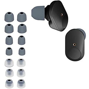 kwmobile 14x �Ή�: Sony WF-1000XM3 �����p �C���[�s�[�X - 4�̃T�C�Y �Z�b�g - �V���R�� �p�b�h �قȂ�T�C�Y���� �O���[ / ����