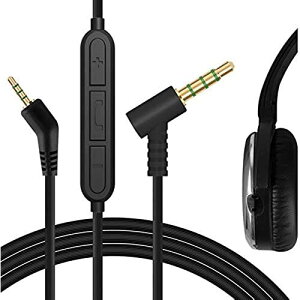 Geekria P[u QuickFit Audio ݊ I[fBIR[h BOSE QC3 wbhzP[uA2.5mm AUX ɓK CC}CNƉʃRg[ 130 cm