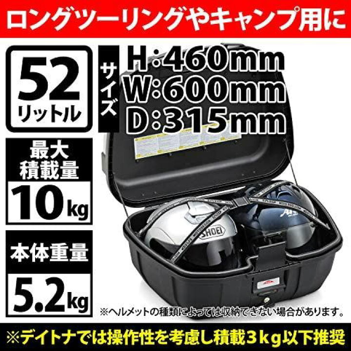 楽天市場】GIVI (ジビ) バイク用 リアボックス 52L ブラック モノキー 